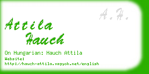 attila hauch business card